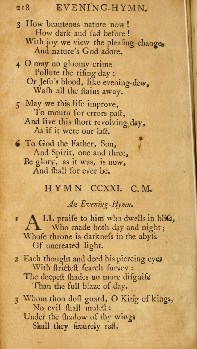 A Pocket hymn-book, designed as a constant companion for the pious: collected from various authors (11th ed.) page 218