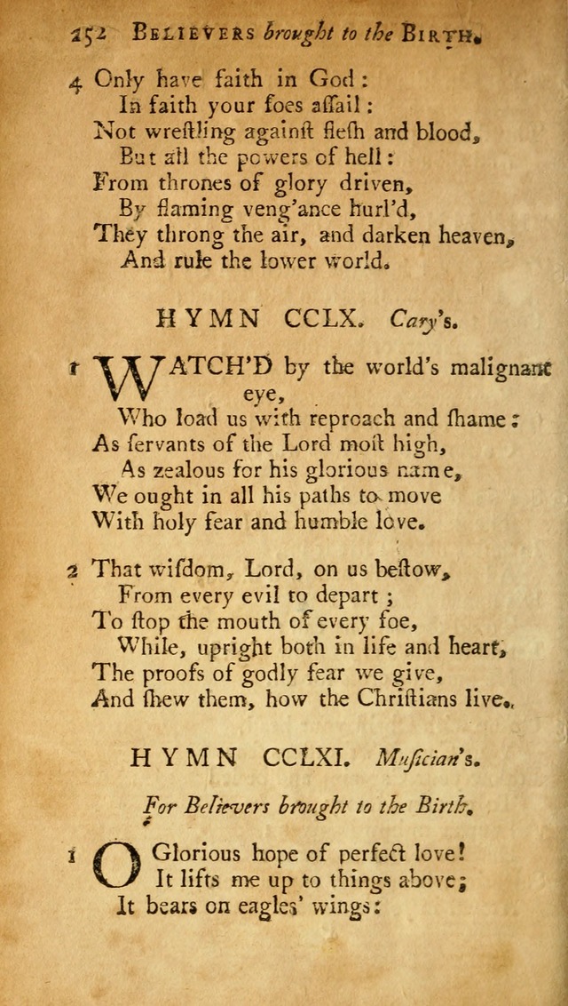 A Pocket hymn-book, designed as a constant companion for the pious: collected from various authors (11th ed.) page 252