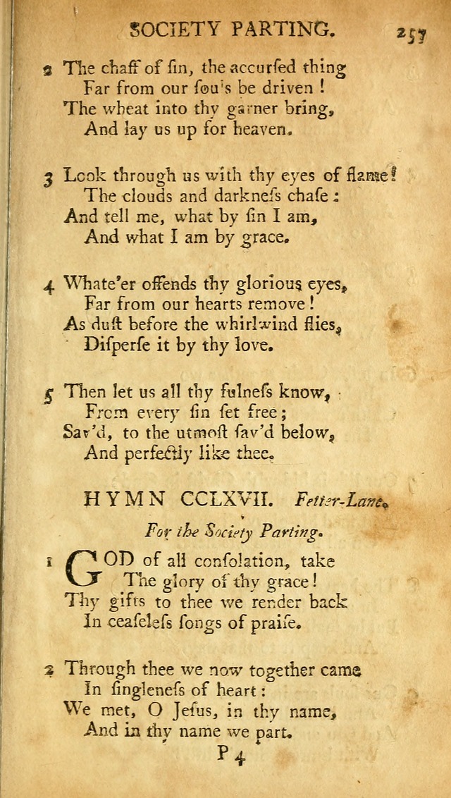 A Pocket hymn-book, designed as a constant companion for the pious: collected from various authors (11th ed.) page 257