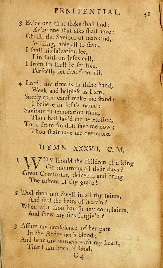 A Pocket hymn-book, designed as a constant companion for the pious: collected from various authors (11th ed.) page 41