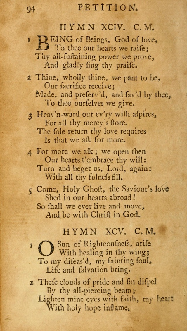 A Pocket hymn-book, designed as a constant companion for the pious: collected from various authors (11th ed.) page 94