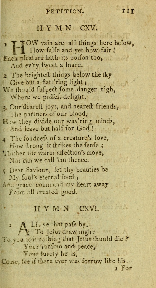 A Pocket Hymn Book: designed as a constant companion for the pious, collected from various authors (9th ed.) page 111