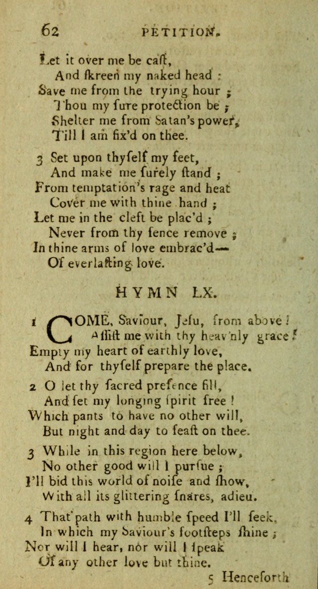 A Pocket Hymn Book: designed as a constant companion for the pious, collected from various authors (9th ed.) page 62