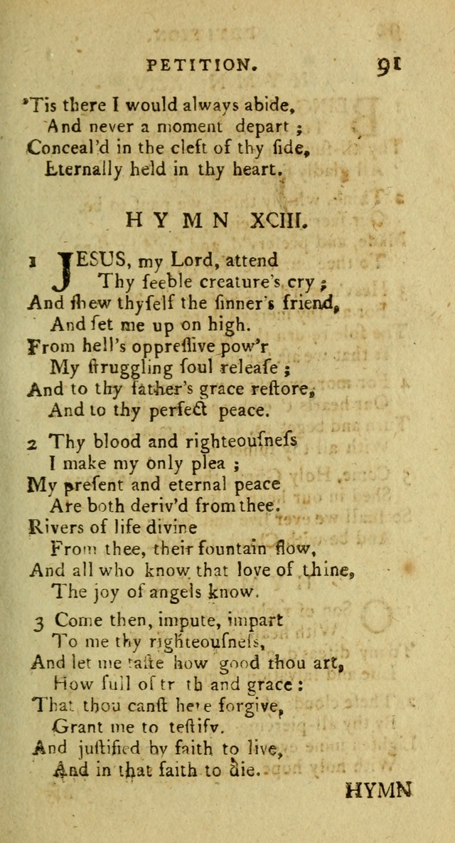 A Pocket Hymn Book: designed as a constant companion for the pious, collected from various authors (9th ed.) page 91