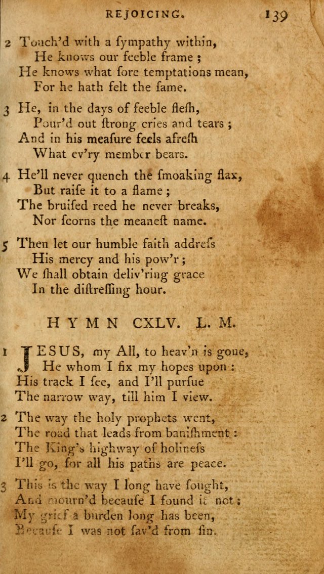 A Pocket Hymn-Book: designed as a constant companion for the pious: collected from various authors. (21st ed.) page 139