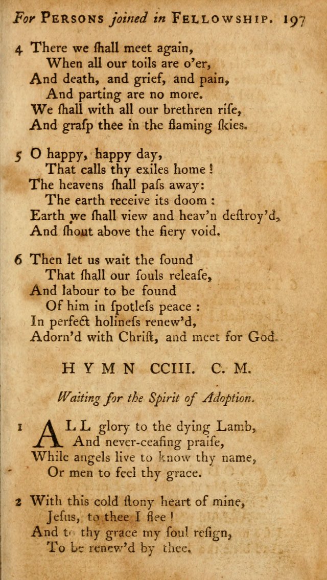 A Pocket Hymn-Book: designed as a constant companion for the pious: collected from various authors. (21st ed.) page 197