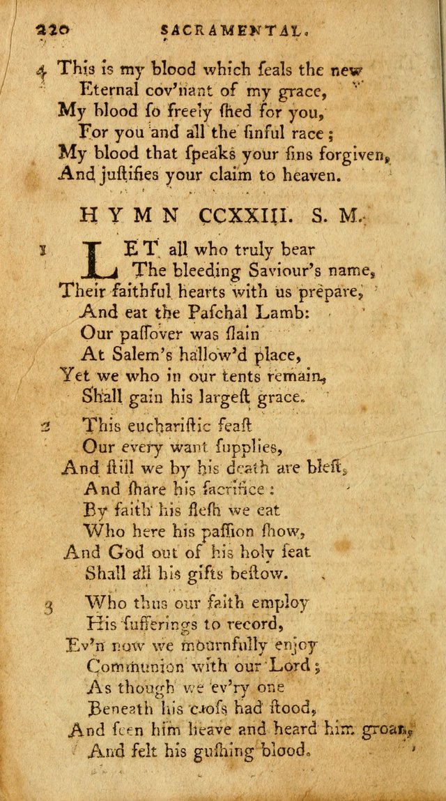 A Pocket Hymn-Book: designed as a constant companion for the pious: collected from various authors. (21st ed.) page 220