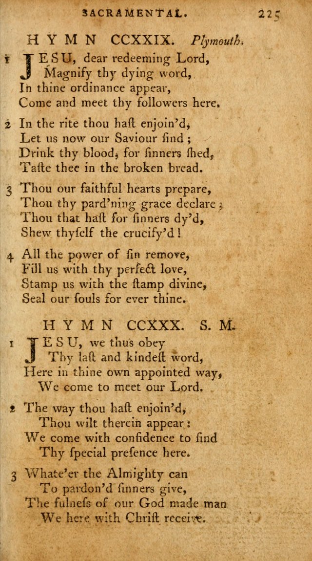 A Pocket Hymn-Book: designed as a constant companion for the pious: collected from various authors. (21st ed.) page 225