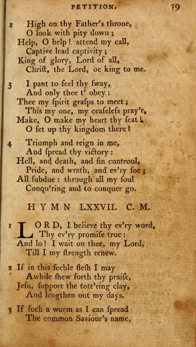 A Pocket Hymn Book, Designed as a Constant Companion for the Pious,  Collected from Various Authors. 28th ed. page 79