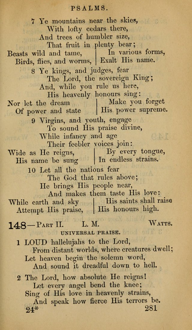 The Psalms and Hymns, with the Doctrinal Standards and Liturgy of the Reformed Protestant Dutch Church in North America page 289