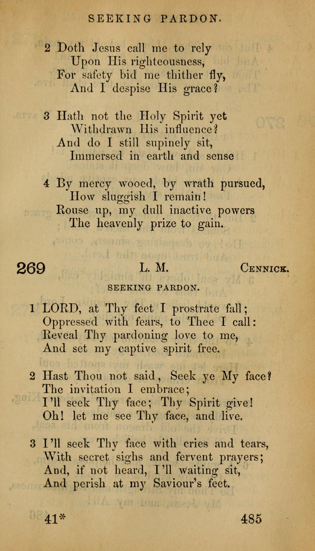 The Psalms and Hymns, with the Doctrinal Standards and Liturgy of the Reformed Protestant Dutch Church in North America page 493