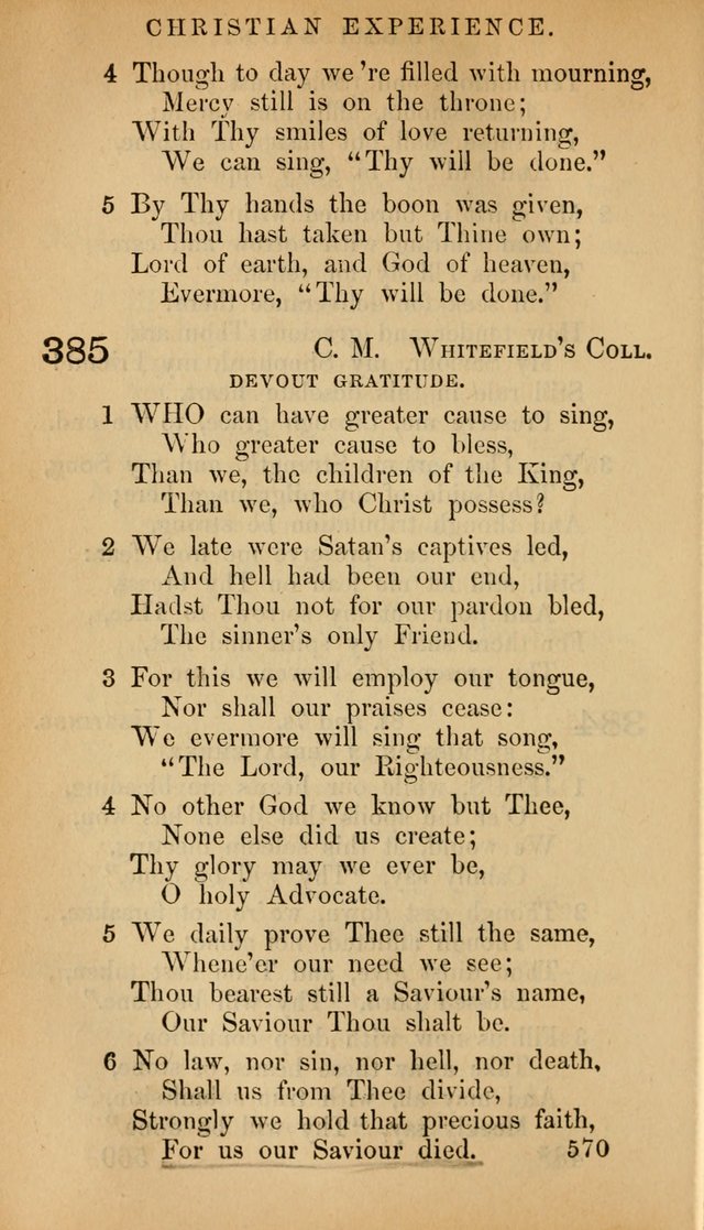 The Psalms and Hymns, with the Doctrinal Standards and Liturgy of the Reformed Protestant Dutch Church in North America page 578