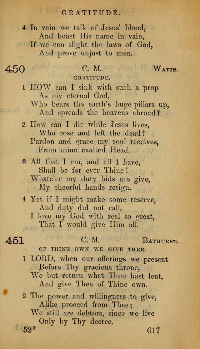 The Psalms and Hymns, with the Doctrinal Standards and Liturgy of the Reformed Protestant Dutch Church in North America page 625
