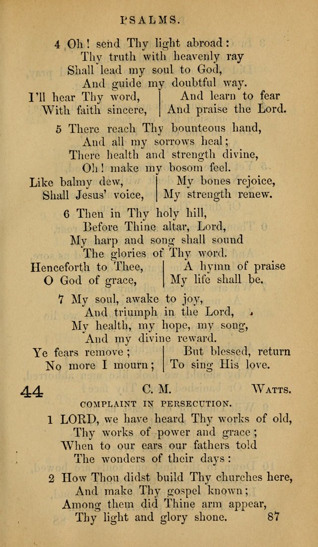 The Psalms and Hymns, with the Doctrinal Standards and Liturgy of the Reformed Protestant Dutch Church in North America page 95