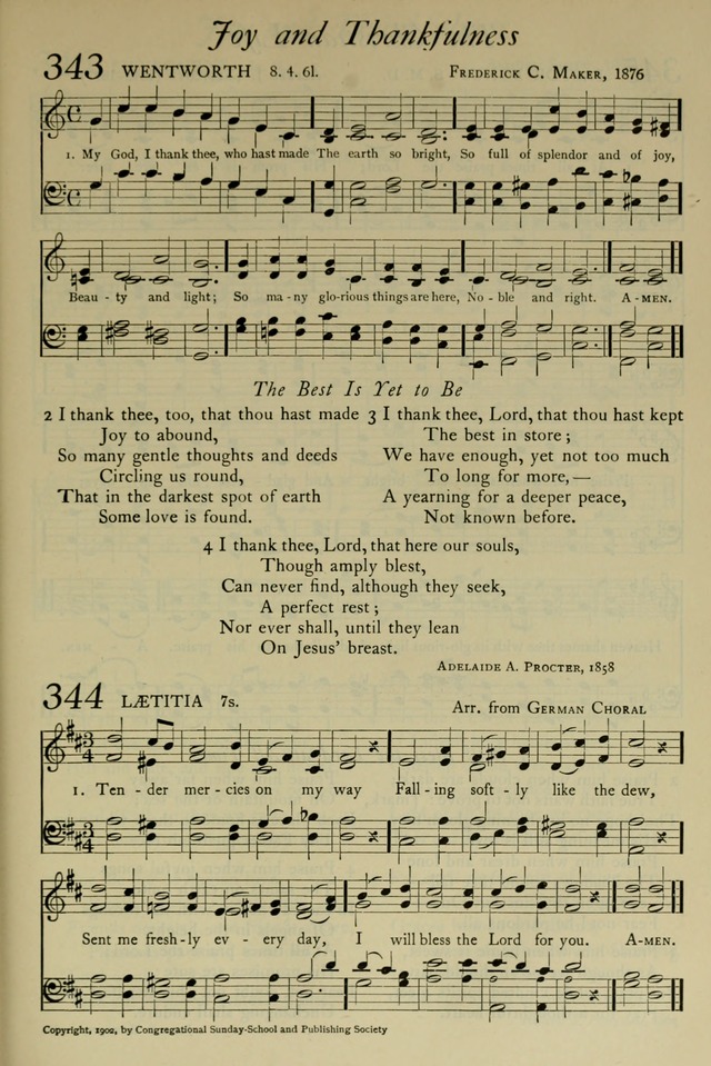The Pilgrim Hymnal: with responsive readings and other aids to worship page 255