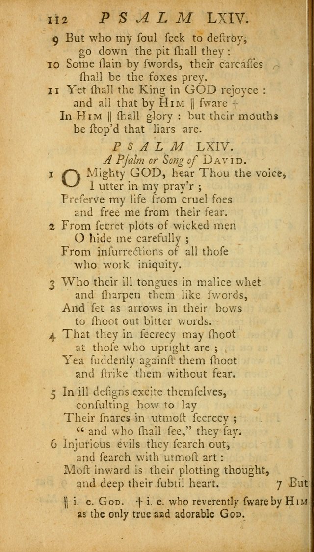 The Psalms, Hymns and Spiritual Songs of the Old and New Testament, faithully translated into English metre: being the New England Psalm Book (Rev. and Improved) page 112