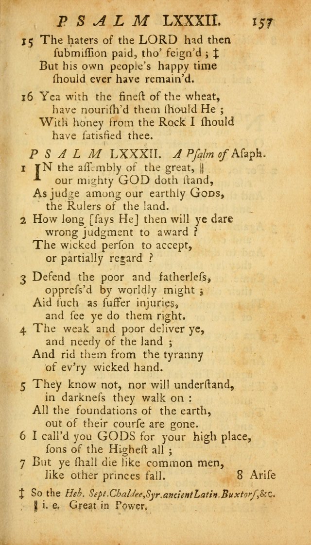 The Psalms, Hymns and Spiritual Songs of the Old and New Testament, faithully translated into English metre: being the New England Psalm Book (Rev. and Improved) page 157