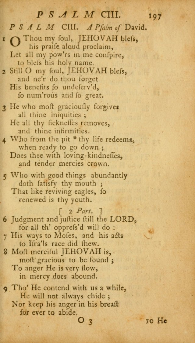 The Psalms, Hymns and Spiritual Songs of the Old and New Testament, faithully translated into English metre: being the New England Psalm Book (Rev. and Improved) page 197