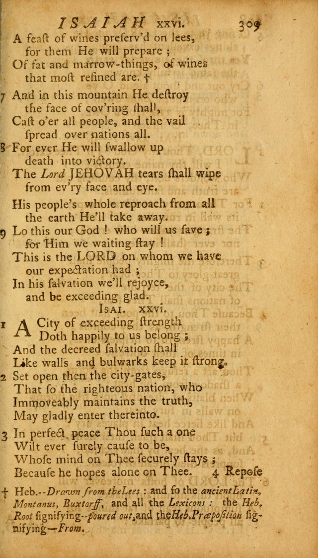 The Psalms, Hymns and Spiritual Songs of the Old and New Testament, faithully translated into English metre: being the New England Psalm Book (Rev. and Improved) page 309