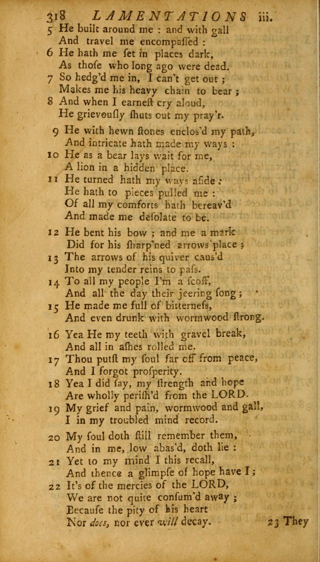 The Psalms, Hymns and Spiritual Songs of the Old and New Testament, faithully translated into English metre: being the New England Psalm Book (Rev. and Improved) page 318