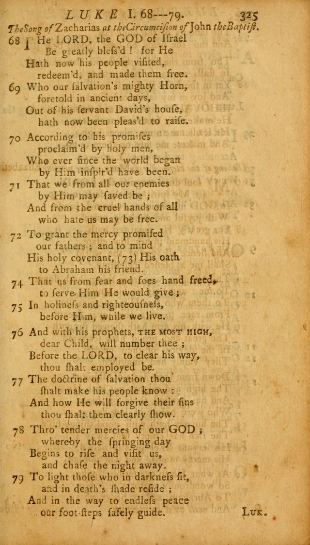 The Psalms, Hymns and Spiritual Songs of the Old and New Testament, faithully translated into English metre: being the New England Psalm Book (Rev. and Improved) page 325