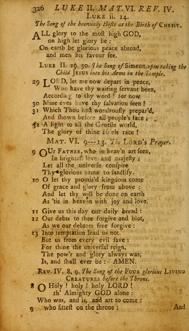 The Psalms, Hymns and Spiritual Songs of the Old and New Testament, faithully translated into English metre: being the New England Psalm Book (Rev. and Improved) page 326