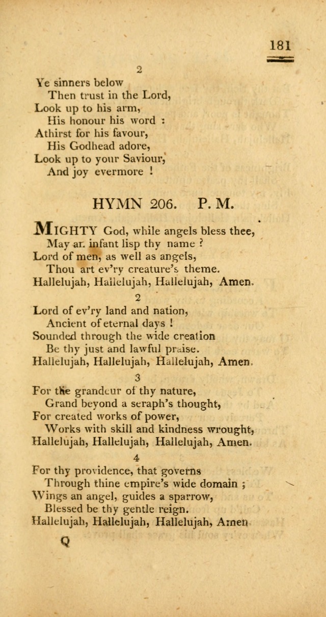 Psalms, Hymns and Spiritual Songs: selected and designed for the use of  the church universal, in public and private devotion; with an appendix, containing the original hymns omitted in the last ed. page 183