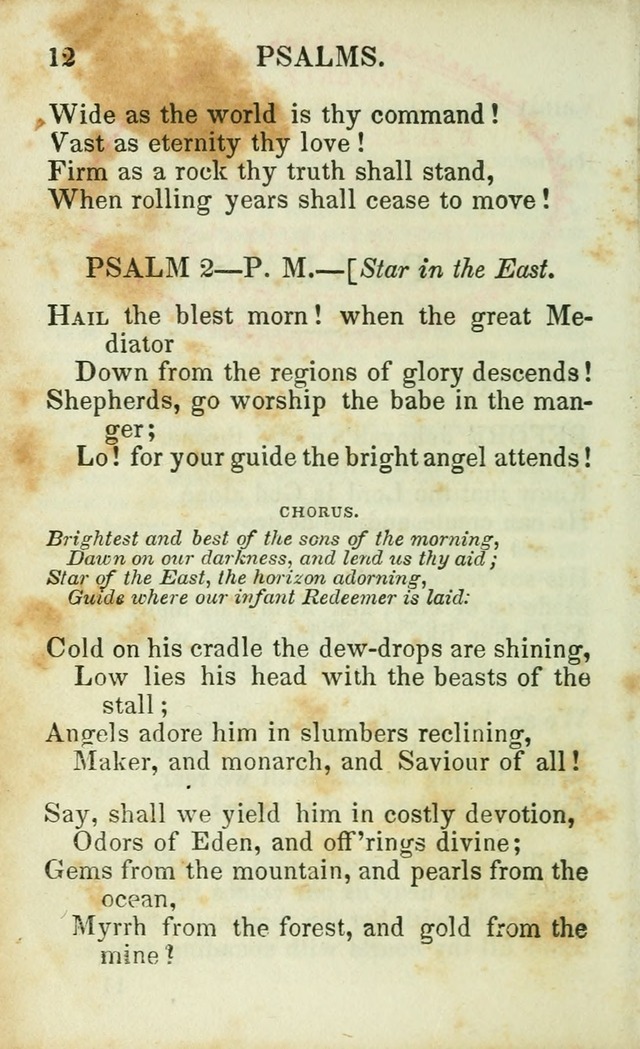 Psalms, Hymns and Spiritual Songs, Original and Selected. (14th stereotype ed.) page 12