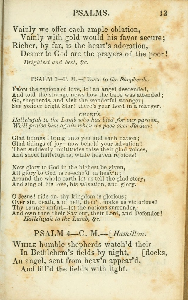Psalms, Hymns and Spiritual Songs, Original and Selected. (14th stereotype ed.) page 13
