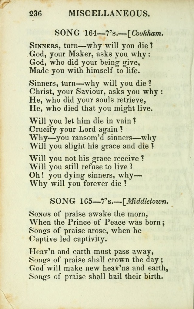 Psalms, Hymns and Spiritual Songs, Original and Selected. (14th stereotype ed.) page 236