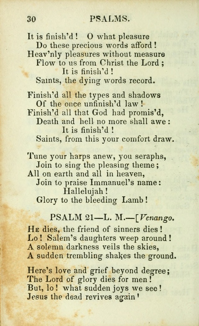 Psalms, Hymns and Spiritual Songs, Original and Selected. (14th stereotype ed.) page 30