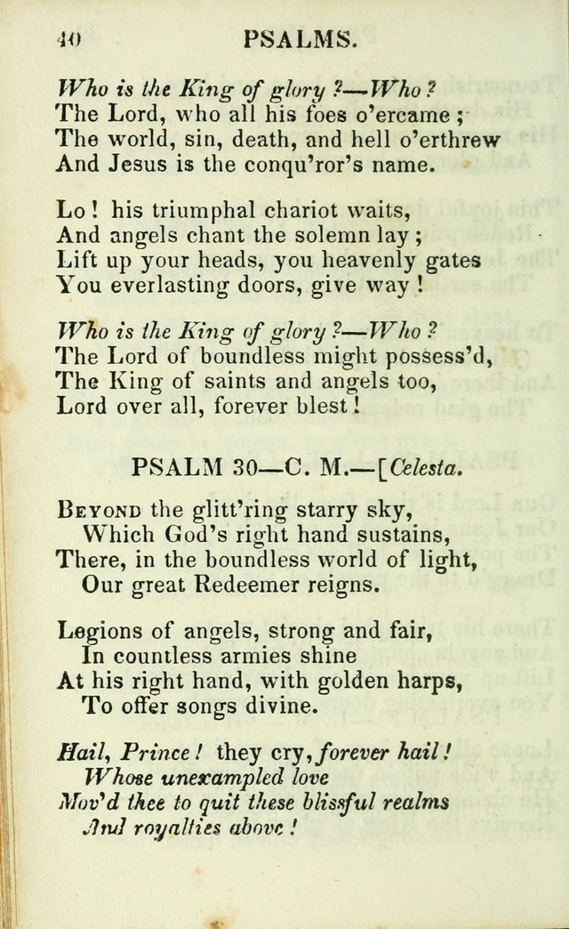 Psalms, Hymns and Spiritual Songs, Original and Selected. (14th stereotype ed.) page 40