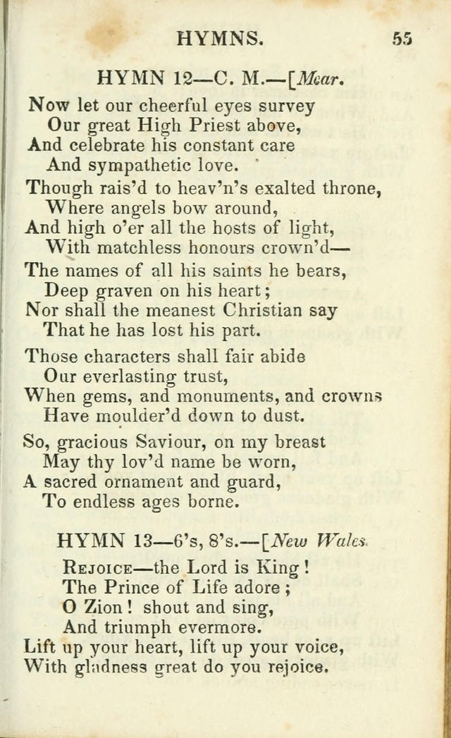 Psalms, Hymns and Spiritual Songs, Original and Selected. (14th stereotype ed.) page 55