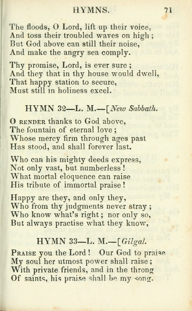 Psalms, Hymns and Spiritual Songs, Original and Selected. (14th stereotype ed.) page 71