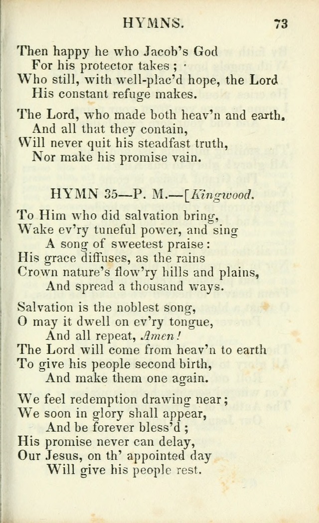 Psalms, Hymns and Spiritual Songs, Original and Selected. (14th stereotype ed.) page 73