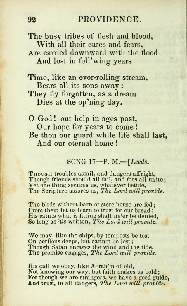 Psalms, Hymns and Spiritual Songs, Original and Selected. (14th stereotype ed.) page 92