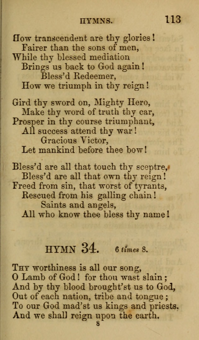 Psalms, Hymns and Spiritual Songs, Original and Selected. (7th ed.) page 113