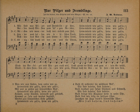 Pilger Lieder: für die Sonntagschule, Erbauungsstunde, Familie, u.s.w. page 113