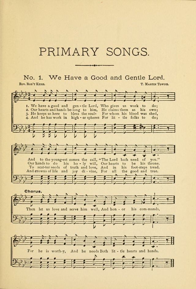 Primary Songs page 1
