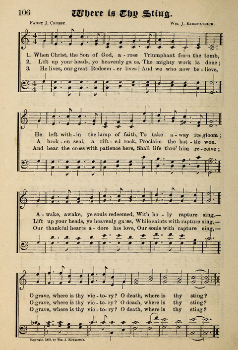 Praise in Song: a collection of hymns and sacred melodies page 106