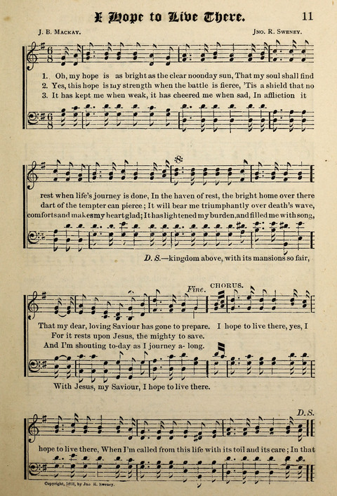 Praise in Song: a collection of hymns and sacred melodies page 11