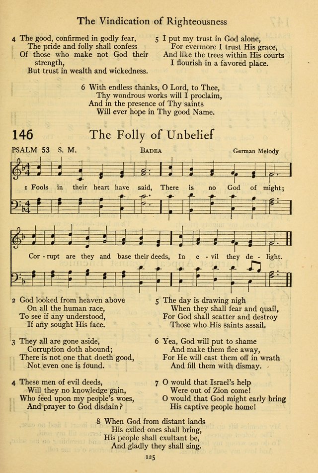 The Psalter: with responsive readings page 125
