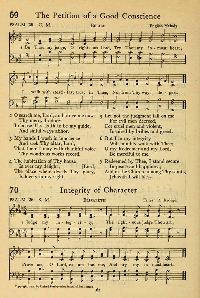 The Psalter: with responsive readings page 62