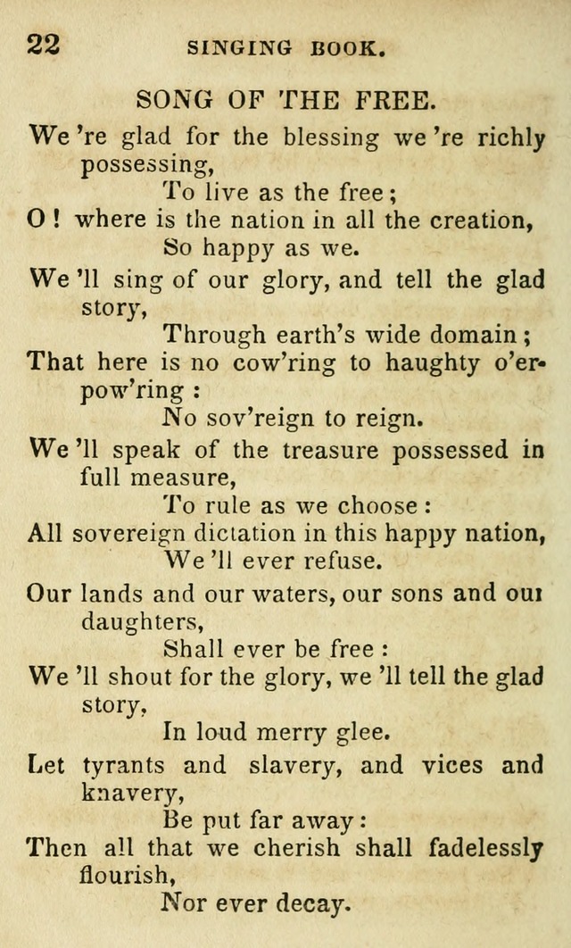 The Public School Singing Book: a collection of original and other songs, odes, hymns, anthems, and chants used in the various public schools page 24
