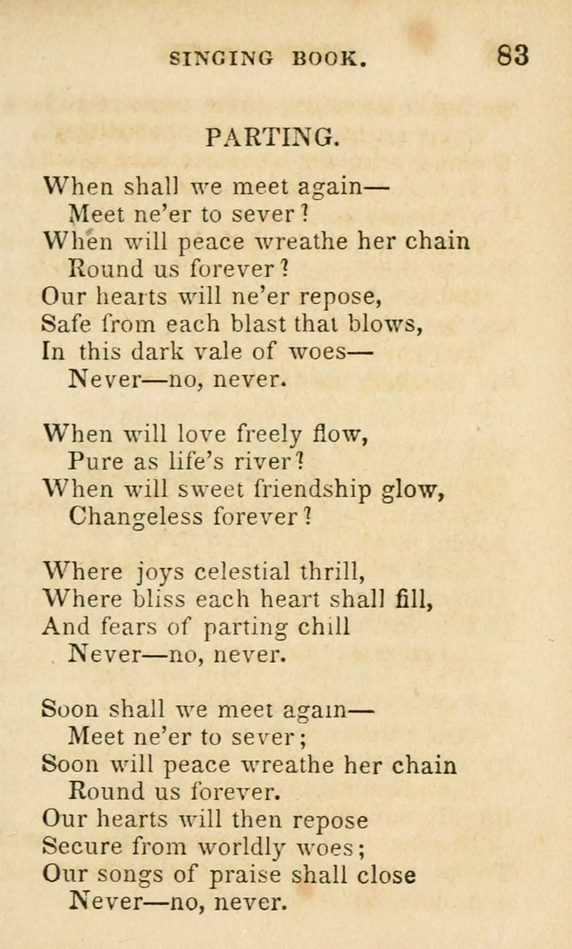 The Public School Singing Book: a collection of original and other songs, odes, hymns, anthems, and chants used in the various public schools page 87
