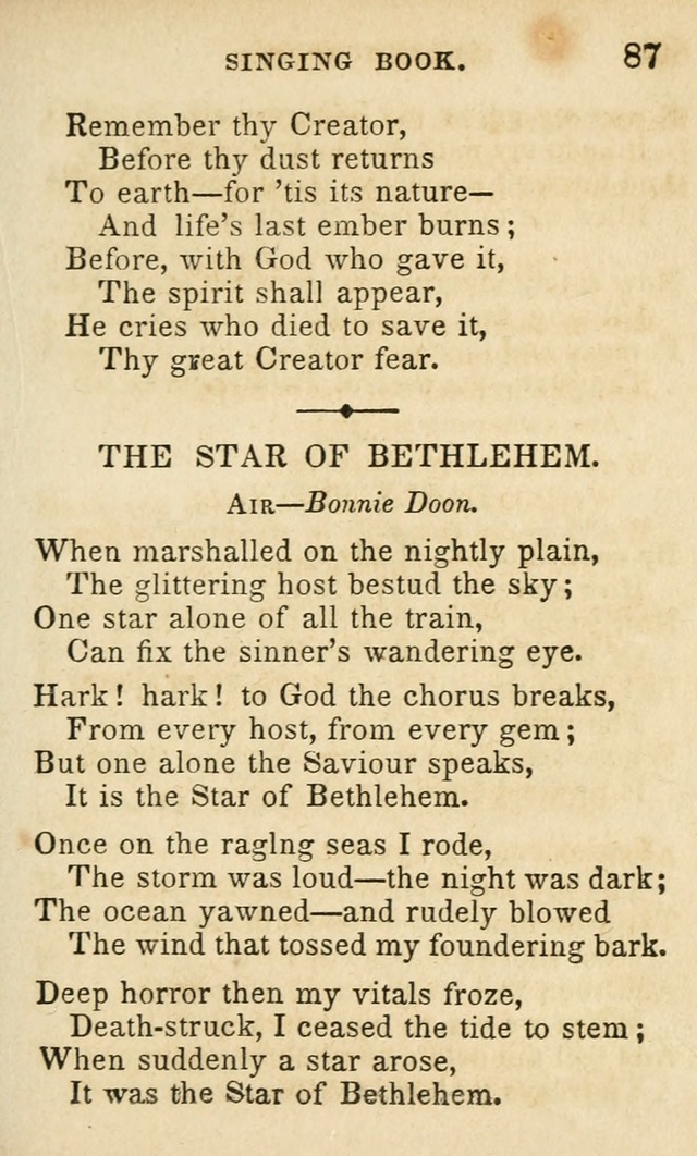 The Public School Singing Book: a collection of original and other songs, odes, hymns, anthems, and chants used in the various public schools page 91