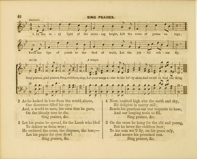 Plymouth Sabbath School Collection: or, Hymns and Tunes page 62