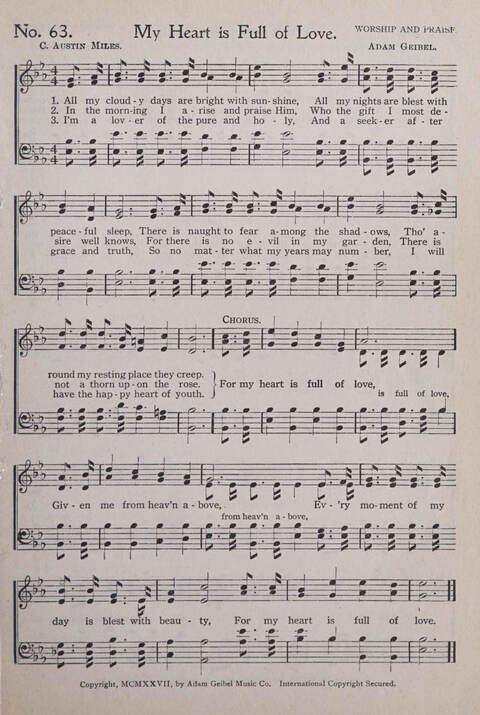 Praise and Service Songs for Sunday Schools page 59