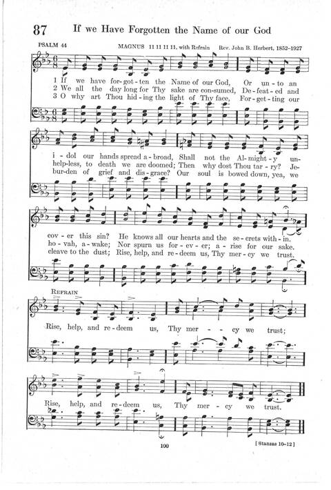 Psalter Hymnal (Red): doctrinal standards and liturgy of the Christian Reformed Church page 100