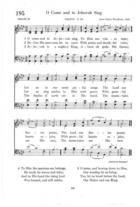 Psalter Hymnal (Red): doctrinal standards and liturgy of the Christian Reformed Church page 222